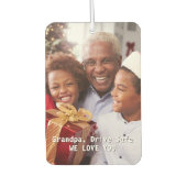 グランドパ誕生日ドライブパーソナライズされたセーフフォトカー カーエアーフレッシュナー (正面)