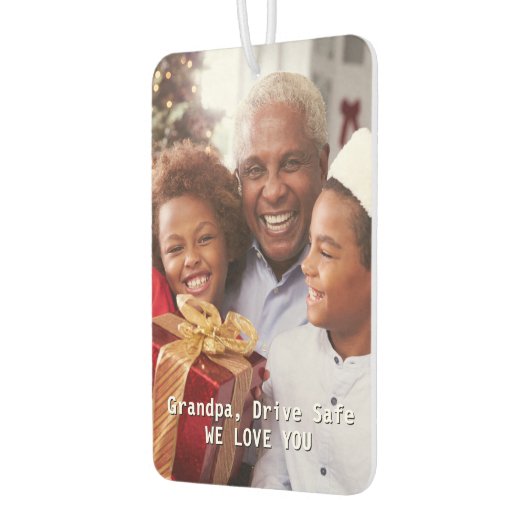 グランドパ誕生日ドライブパーソナライズされたセーフフォトカー カーエアーフレッシュナー (左)