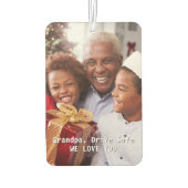 グランドパ誕生日ドライブパーソナライズされたセーフフォトカー カーエアーフレッシュナー (裏面)