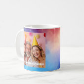 グランドパ誕生日フォトメッセージバルーンモダン002 コーヒーマグカップ (正面左)