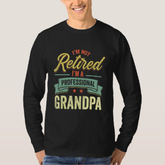 グランドパ退職したレトロヴィンテージファミリーマッチングファス Tシャツ