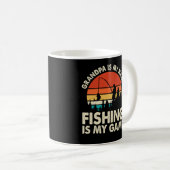 グランドパ魚釣りシャツ – レトロヴィンテージ魚釣りギフト コーヒーマグカップ (正面右)