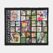 グランドパ27フォトコラージュカスタムのタイトルと色 フリースブランケット (正面(横))