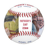 グランドパNumber 1ヒーローパーソナライズされた2写真 野球ボール (正面)
