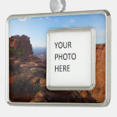 グランドビューポイントアットキャニョンランズナショナルパーク シルバープレートフレームオーナメント (左)