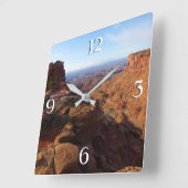 グランドビューポイントアットキャニョンランズナショナルパーク スクエア壁時計 (傾斜)