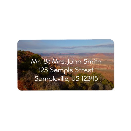 グランドビューポイントトレイルからのキャニオンランズビュー ラベル (正面)