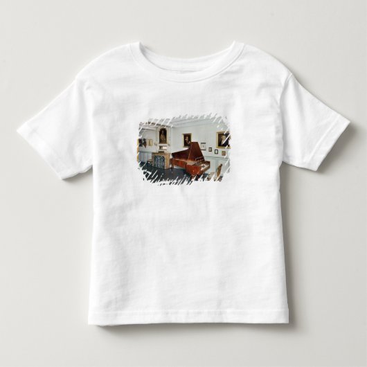 グランドピアノが付いている部屋の眺め トドラーTシャツ (正面)
