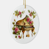 グランドピアノとフローラクリスマスオーナメント セラミックオーナメント (右)