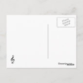 グランドピアノと音楽ノート ポストカード (裏面)