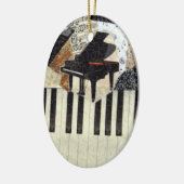 グランドピアノのオーナメント セラミックオーナメント (左)