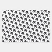 グランドピアノのタイル模様 ラッピングペーパーシート (正面3)