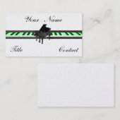 グランドピアノの金ゴールドの金名刺 名刺 (正面/裏面)