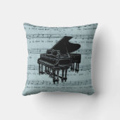 グランドピアノの青い楽譜 クッション (裏面)
