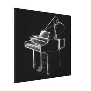 グランドピアノの音楽的なクラシカルな楽器 キャンバスプリント