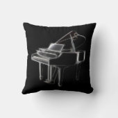 グランドピアノの音楽的なクラシカルな楽器 クッション (裏面)