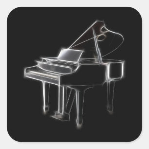 グランドピアノの音楽的なクラシカルな楽器 スクエアシール