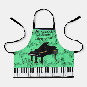 グランドピアノオールオーバープリントエプロン エプロン