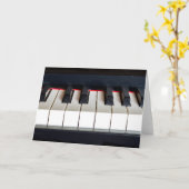 グランドピアノグリーティングカード カード (黄色い花)