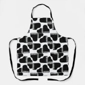 グランドピアノスミュージックをテーマにしたピアノアートカスタムカラー エプロン (正面)