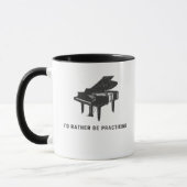 グランドピアノピアニストおもしろいピアノ先生 マグカップ (左)