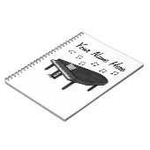 グランドピアノピアニスト音楽先生カスタム ノートブック (左側)