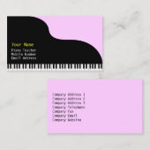 グランドピアノピンク背景 名刺 (正面/裏面)