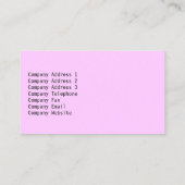 グランドピアノピンク背景 名刺 (裏面)