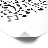 グランドピアノミュージカルノートピアニストミュージシャン フォトプリント            (角)