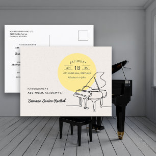グランドピアノリサイタルSave the Date ポストカード