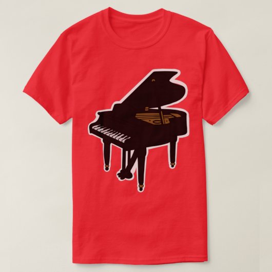グランドピアノロン Tシャツ (デザイン正面)