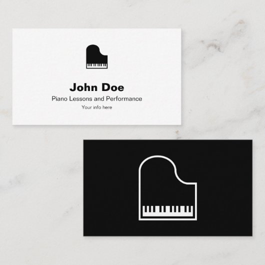 グランドピアノ名刺 名刺 (正面/裏面)