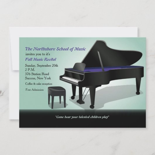 グランドピアノ招待状 招待状 (正面)