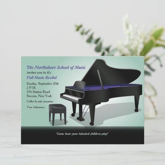 グランドピアノ招待状 招待状 (スタンド正面)