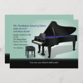グランドピアノ招待状 招待状 (正面/裏面)