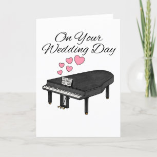 グランドピアノ結婚ズカードピアニストミュージシャン サンキューカード