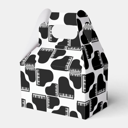 グランドピアノ音楽をテーマにしたカスタム背景色 フェイバーボックス (正面サイド)