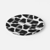 グランドピアノ音楽をテーマにしたカスタム背景色 ペーパープレート (アングル)