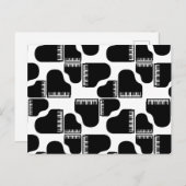 グランドピアノ音楽をテーマにしたピアノアートカスタムカラー ポストカード (正面/裏面)