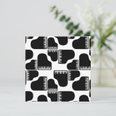 グランドピアノ音楽をテーマにしたピアノアートカスタムカラー 招待状 (スタンド正面)