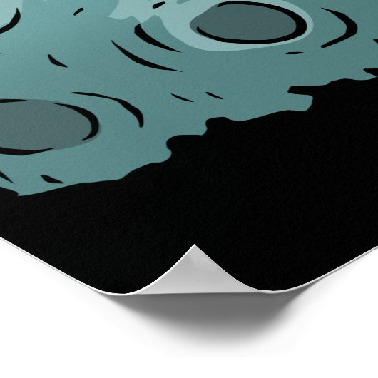 グランドピアノ音楽ピアニスト宇宙飛行士ピアノ ポスター (角)