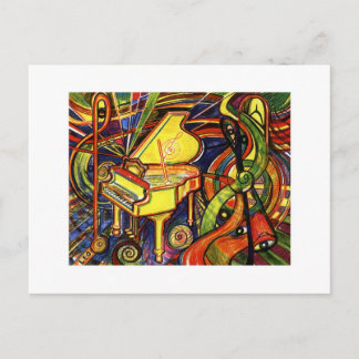 グランドピアノ ポストカード