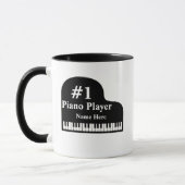 グランドピアノ# 1名ピアニスト付きピアノ奏者 マグカップ (左)