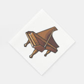 グランドピエレガントアノ音楽愛好家デザイン スタンダードランチョンナプキン (角)