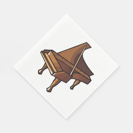 グランドピエレガントアノ音楽愛好家デザイン スタンダードランチョンナプキン (角)