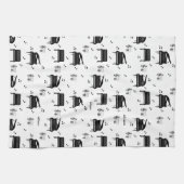 グランドピパーソナライズされたアノとミュージックノートのパターン キッチンタオル (横)