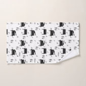 グランドピパーソナライズされたアノとミュージックノートのパターン バスタオルセット (ハンドタオル)