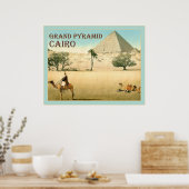 グランドピラミッドカイロ～ヴィンテージ旅行 ポスター (キッチン)