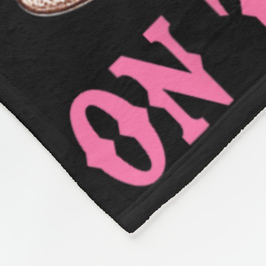 グランドピンク女性のカーボーイ乳癌Wesの上のブーツ フリースブランケット (角)