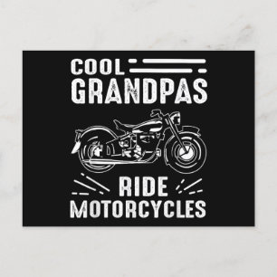 グランドファーザーバイカーグランドファーザーバイクもしくは自転車に乗る人 ポストカード